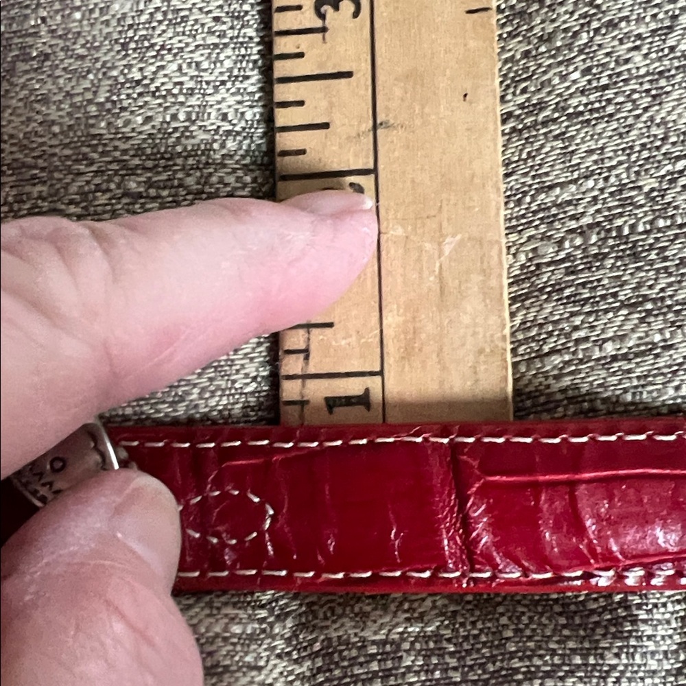 Brighton Red belt with silver accents size S/M 32 - Picture 7 of 7